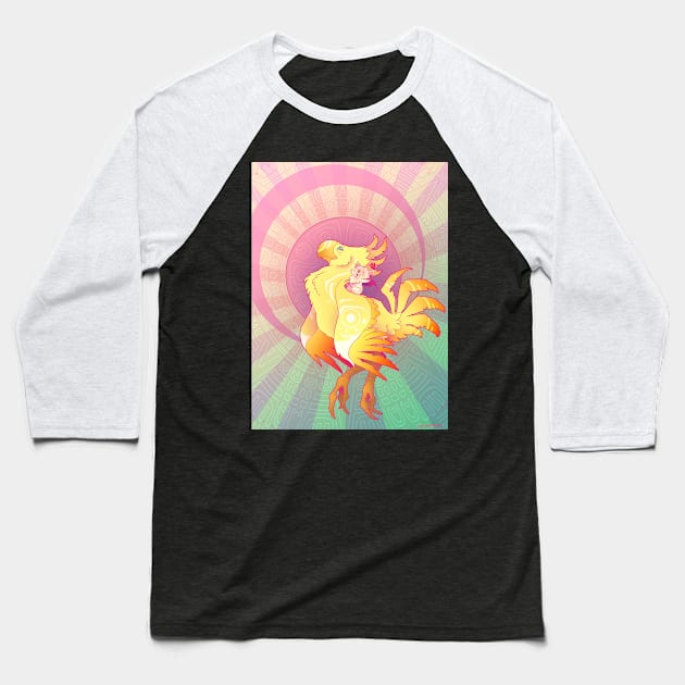 Chocobo Sunrise Baseball T-Shirt by charamath